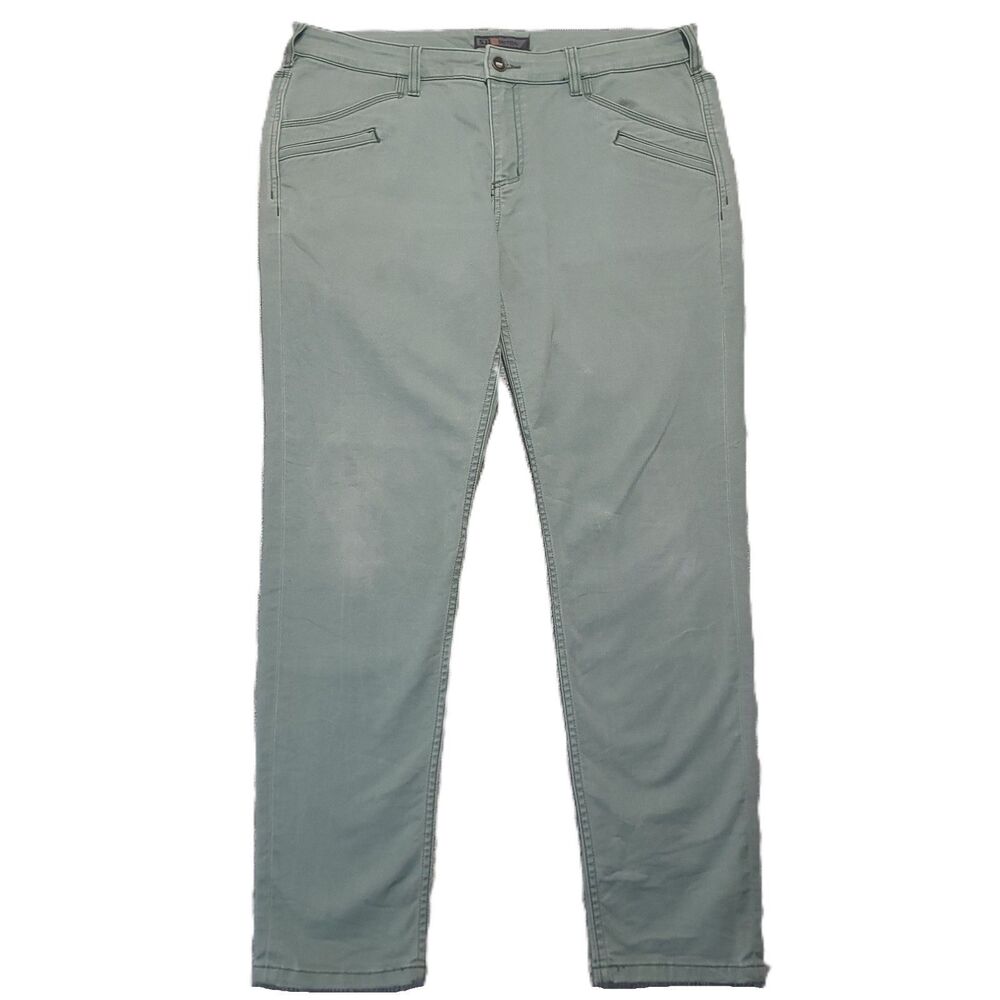 5.11 Tactical Pants Womens 14 Workwear Slim Fit Pockets Green Chino